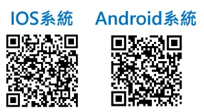 行動水情 APP 下載 QRcode（iOS 與 Android）